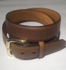 3D Company 5600 Men's Standard Belt in Brown Distressed Leather with Billits and Buckle